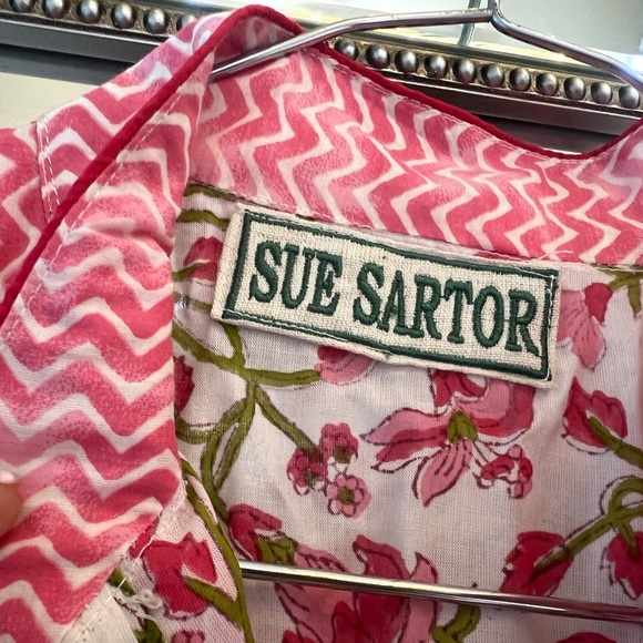 Brand new sue Sartor pink white & red Contrast dress - Picture 4 of 16